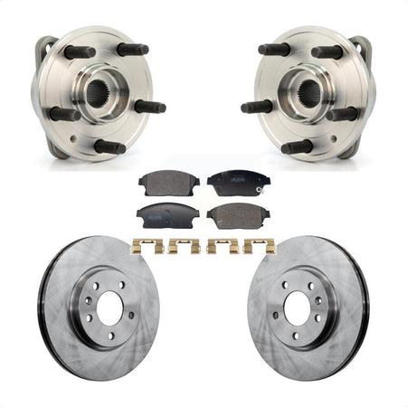 Front Hub Bearing Brake Rotor & Pad Kit For 14-15 Chevrolet Cruze With 15" Factory Wheels KBB-129396