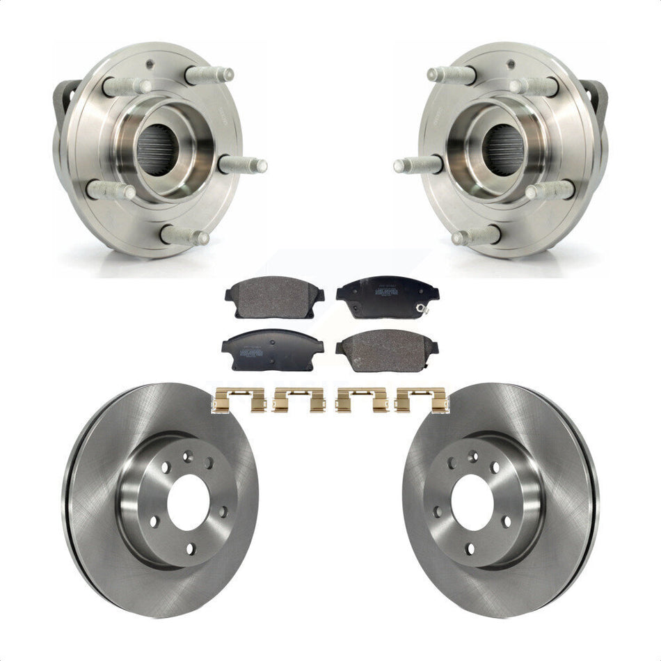 Front Hub Bearing Assembly Disc Brake Rotors And Semi-Metallic Pads Kit For Cadillac ATS KBB-129401
