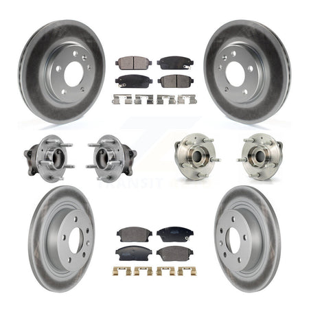 Front Rear Hub Bearing Coated Brake Rotor Pads Kit (10Pc) For Buick Verano Chevrolet Volt KBB-129409