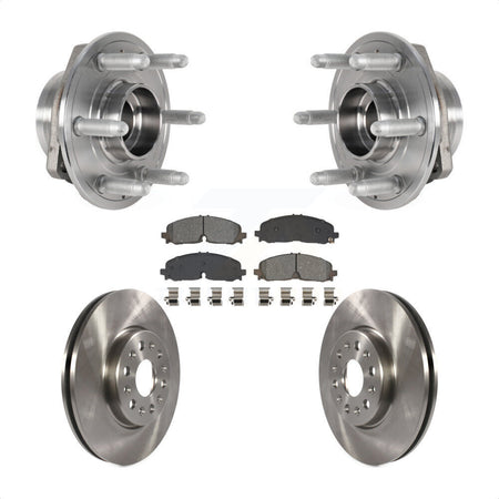Front Hub Bearing Disc Brake Rotor Pad Kit For Chevrolet Traverse Blazer GMC Acadia Buick KBB-129439