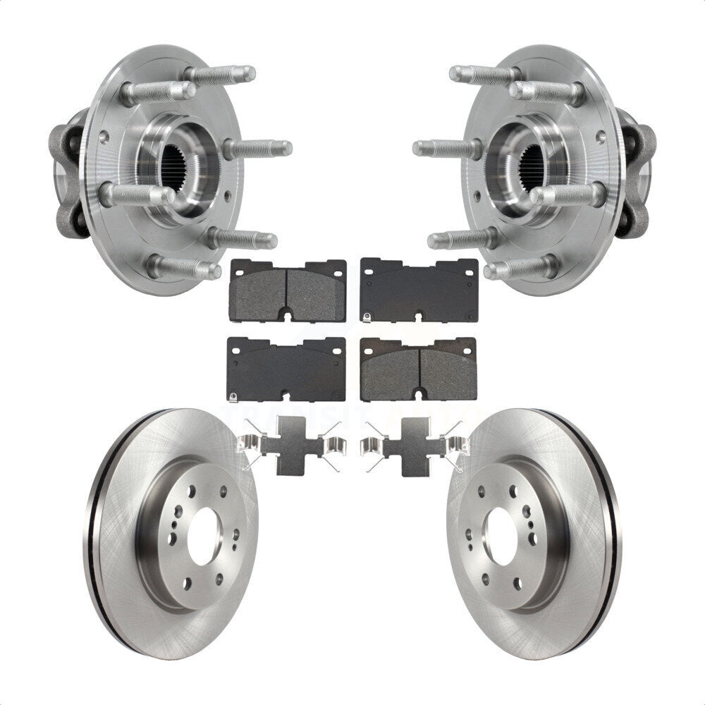 Front Hub Bearing Brake Rotor Pad Kit For Chevrolet GMC Silverado 1500 Sierra Yukon Tahoe KBB-129450