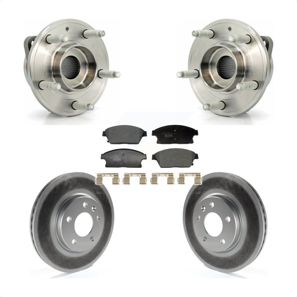 Front Hub Bearing Coat Brake Rotor Pads Kit For Chevrolet Cruze Buick Verano Orlando Volt KBB-129456