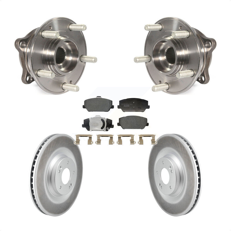 Front Hub Bearing Assembly Coated Disc Brake Rotors And Pads Kit For Hyundai Veloster N KBB-129462