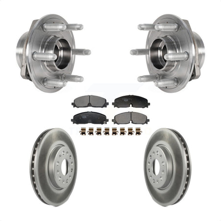 Front Hub Bearing Coat Brake Rotor Pad Kit For Chevrolet Traverse Blazer GMC Acadia Buick KBB-129472