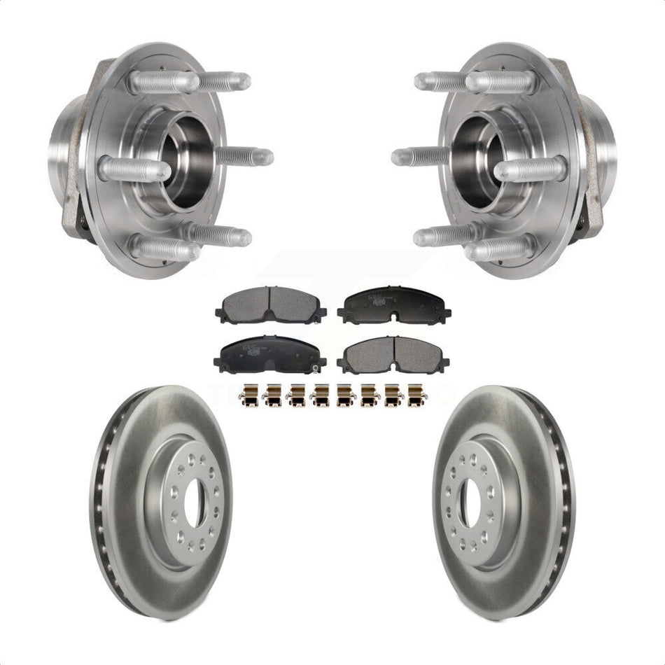 Front Hub Bearing Coat Brake Rotor Pad Kit For Chevrolet Traverse Blazer GMC Acadia Buick KBB-129472