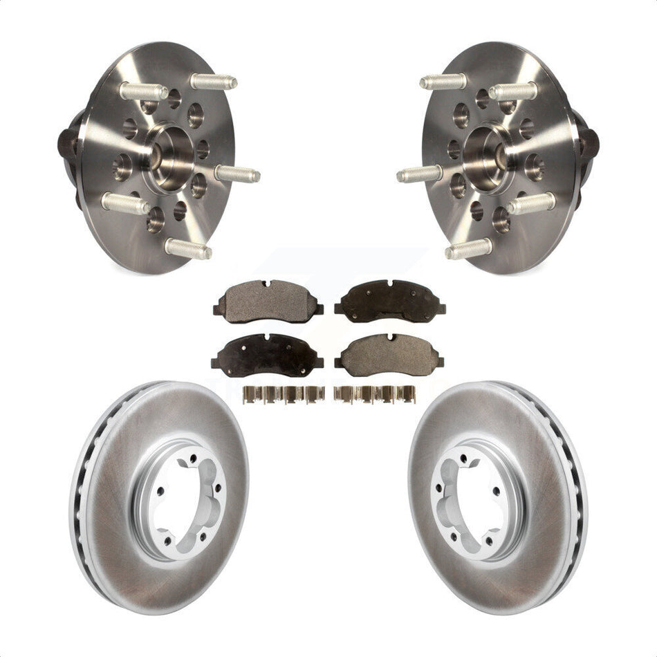 Front Hub Bearing Coated Brake Rotor Pad Kit For Ford Transit-250 Transit-150 Transit-350 KBB-129476