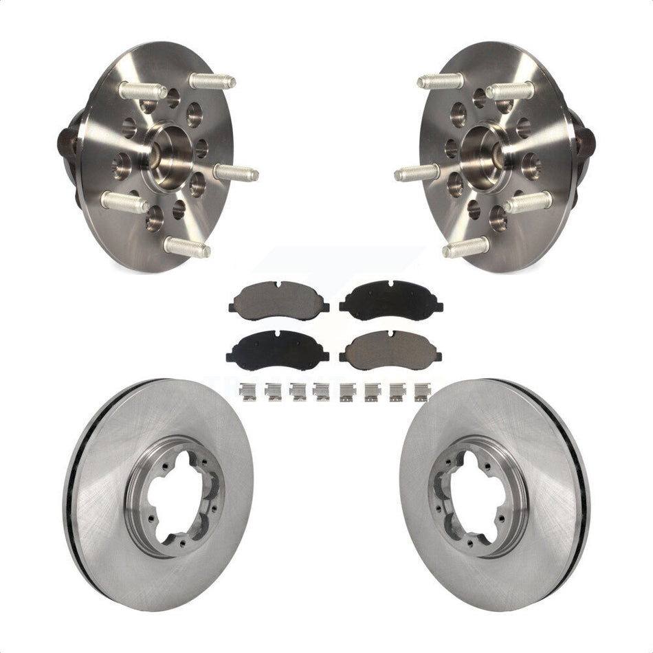 Front Hub Bearing Disc Brake Rotor & Pad Kit For Ford Transit-250 Transit-150 Transit-350 KBB-129512
