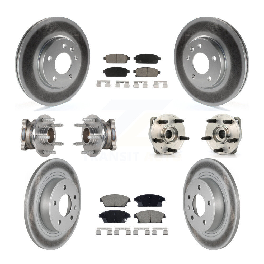 Front Rear Hub Bearing Coat Brake Rotor Pads Kit (10Pc) For Chevrolet Cruze DIESEL engine KBB-129531