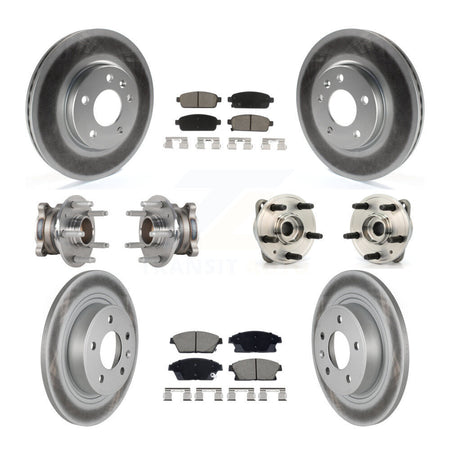 Front Rear Hub Bearing Coat Brake Rotor Pads Kit (10Pc) For Chevrolet Cruze DIESEL engine KBB-129531