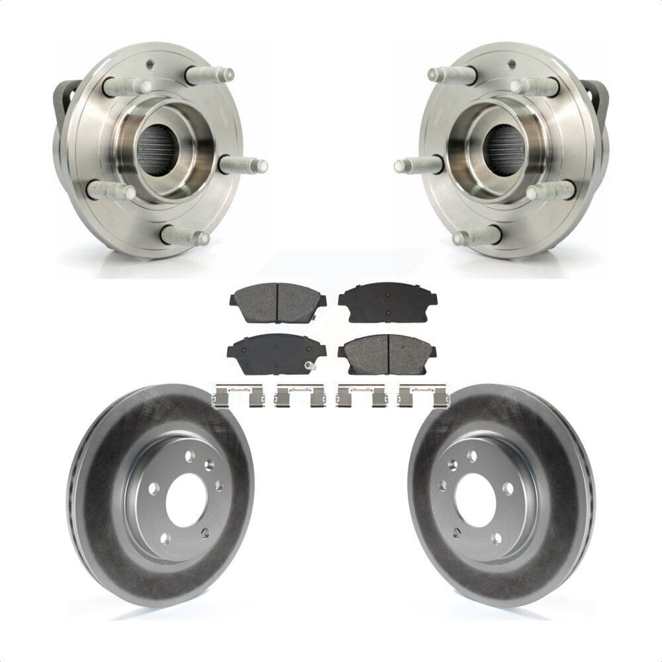 Front Hub Bearing Coat Brake Rotor Pads Kit For Chevrolet Cruze Buick Verano Orlando Volt KBB-129547