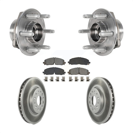 Front Hub Bearing Coat Brake Rotor Pad Kit For Chevrolet Traverse Blazer GMC Acadia Buick KBB-129550
