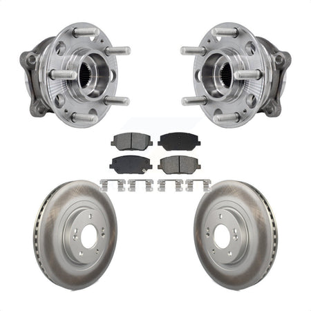 Front Hub Bearing Assembly Coated Disc Brake Rotor Pad Kit For 2019-2020 Hyundai Santa Fe KBB-129554