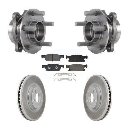 Front Hub Bearing Assembly Coated Disc Brake Rotors And Pads Kit For Lincoln Continental KBB-129559