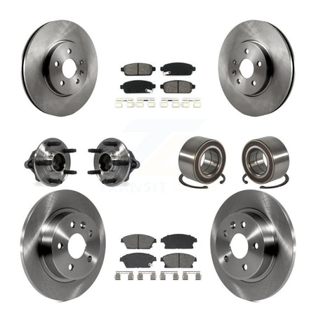 Front Rear Hub Bearing Brake Rotor And Pad Kit (10Pc) For Chevrolet Trax Buick Encore FWD KBB-129579
