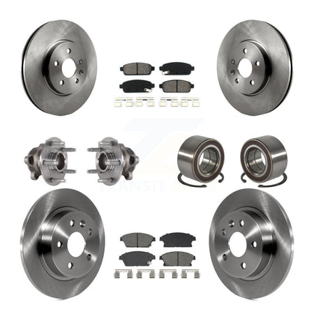 Front Rear Hub Bearing Brake Rotor And Pad Kit (10Pc) For Buick Encore Chevrolet Trax FWD KBB-129580