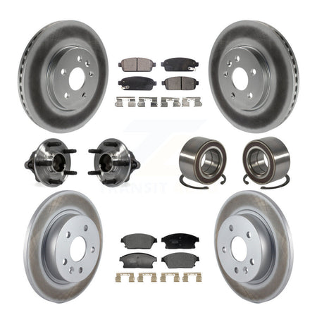 Front Rear Hub Bearing Coated Brake Rotor Pads Kit (10Pc) For Chevrolet Trax Buick Encore KBB-129585