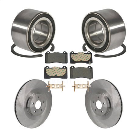 Front Wheel Bearing Disc Brake Rotors And Ceramic Pads Kit For 2016-2018 Ford Focus RS KBB-129601