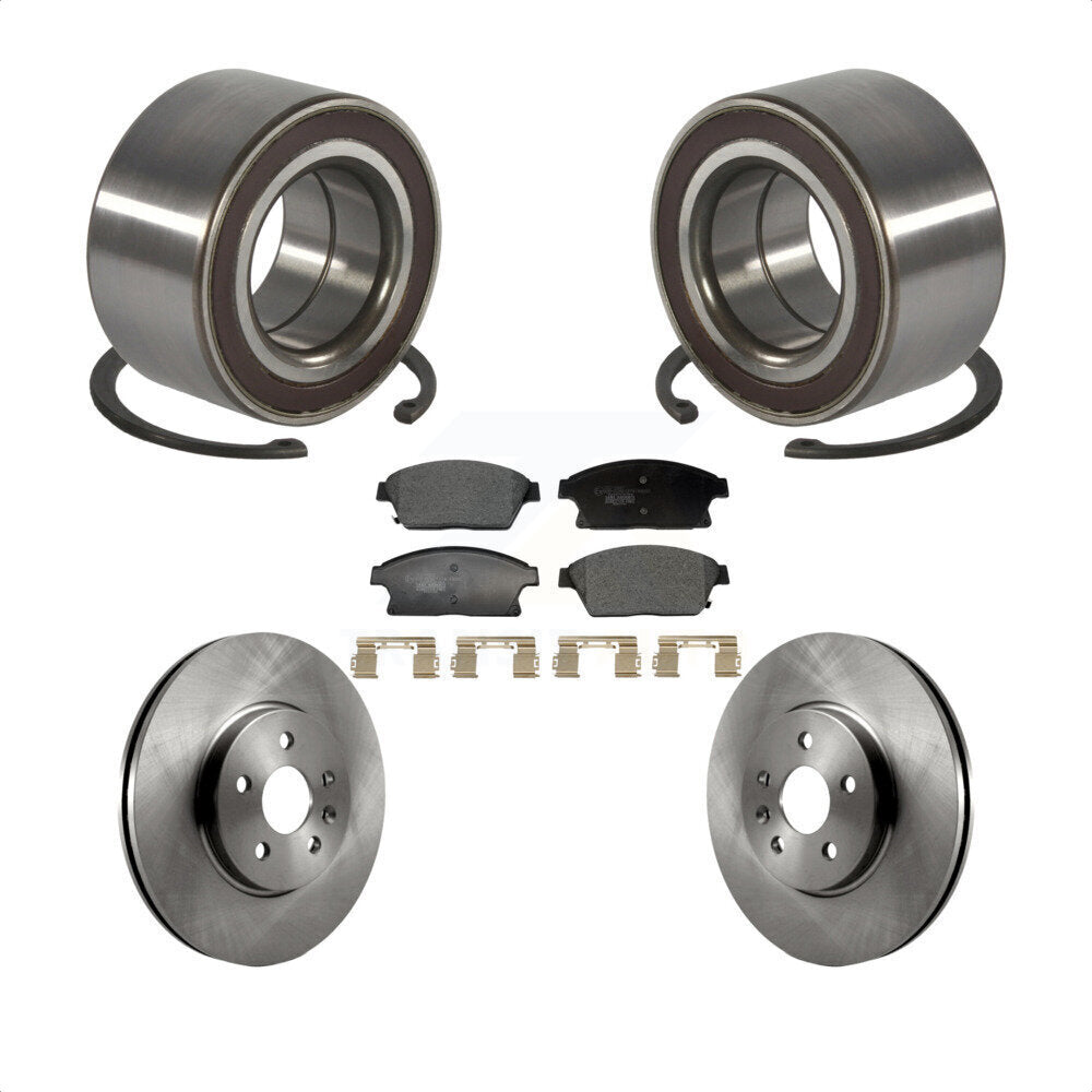 Front Wheel Bearing Disc Brake Rotor & Pads Kit For 2013-2017 Chevrolet Trax Buick Encore KBB-129602