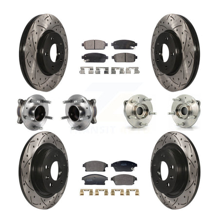 Front Rear Hub Bearing Coated Brake Rotor Pad Kit (10Pc) For Chevrolet Cruze Buick Verano KBB-129608