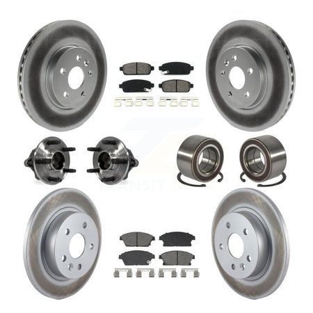 Front Rear Hub Bearing Coated Brake Rotor Pads Kit (10Pc) For Chevrolet Trax Buick Encore KBB-129620
