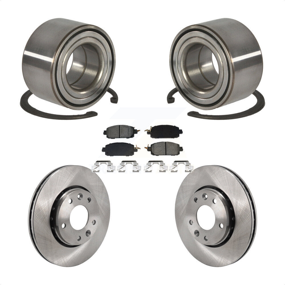 Front Wheel Bearing Disc Brake Rotor Pad Kit For Nissan Kicks SV SR with rear brakes KBB-129622