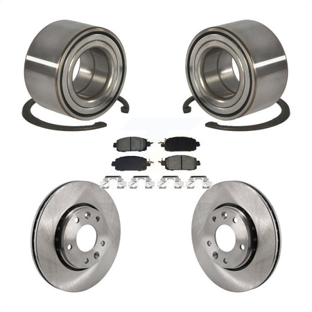 Front Wheel Bearing Disc Brake Rotor Pad Kit For Nissan Kicks SV SR with rear brakes KBB-129622