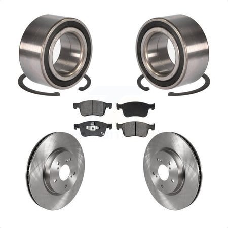 Front Wheel Bearing Disc Brake Rotors And Semi-Metallic Pads Kit For Honda Accord KBB-129625