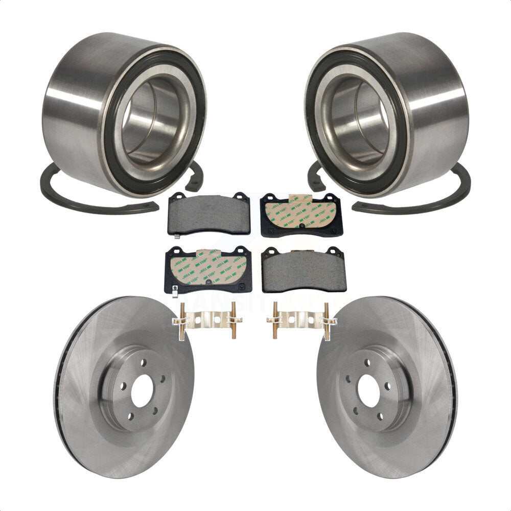 Front Wheel Bearing Disc Brake Rotors And Pads Kit For 2016-2018 Ford Focus RS KBB-129638