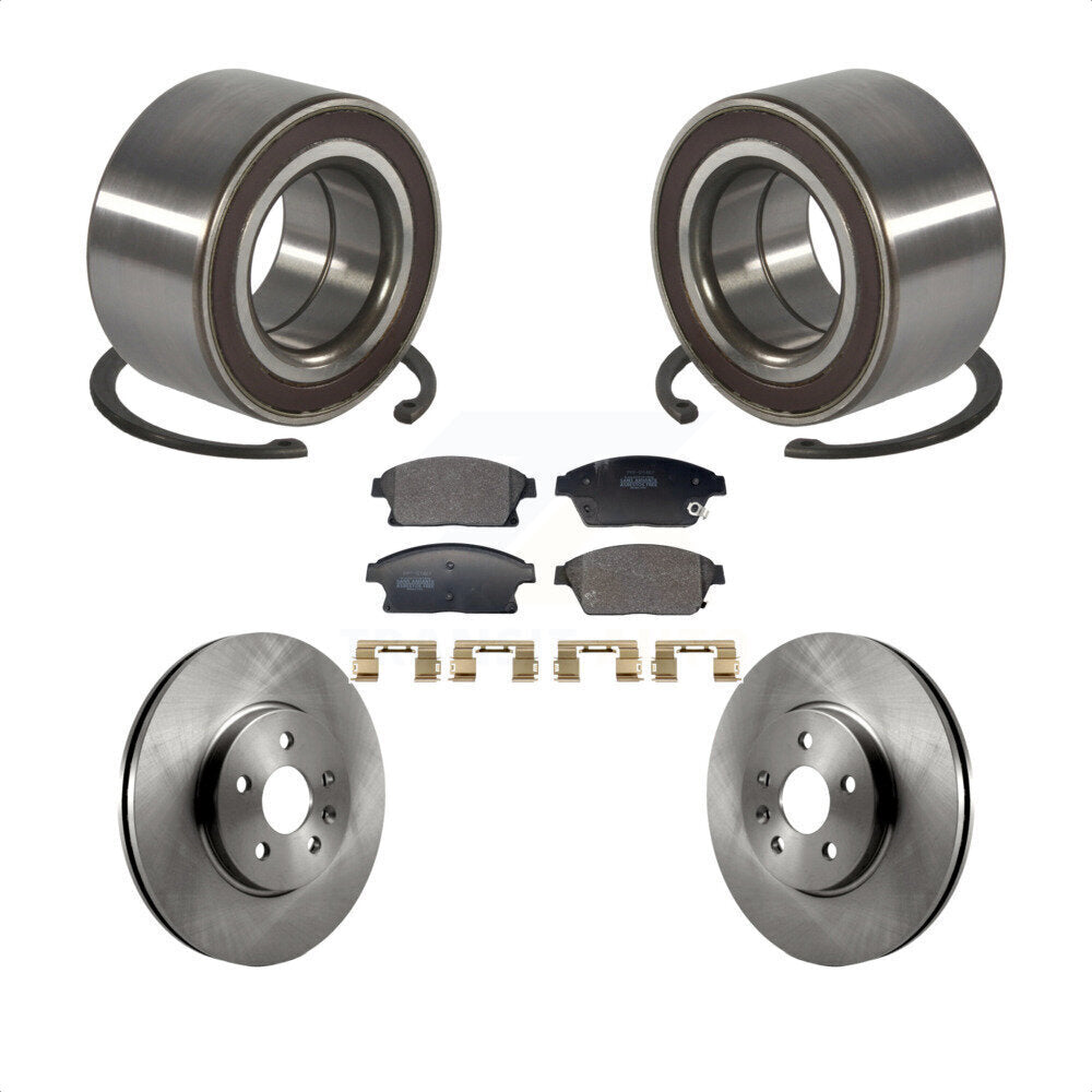 Front Wheel Bearing Disc Brake Rotor & Pads Kit For 2013-2017 Chevrolet Trax Buick Encore KBB-129639