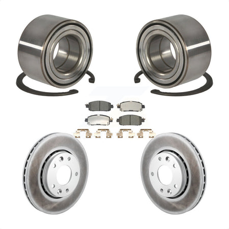 Front Wheel Bearing Coat Brake Rotor Pad Kit For Nissan Kicks SV SR with Disc rear brakes KBB-129648