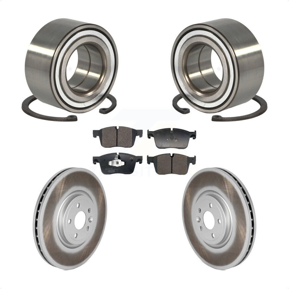 Front Wheel Bearing Coated Brake Rotor Pads Kit For 2018 Land Rover Range Velar 2.0L/3.0L KBB-129655