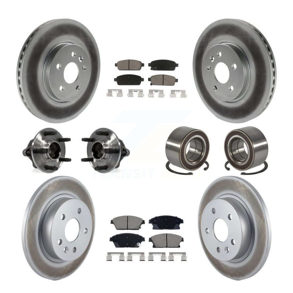 Front Rear Hub Bearing Coated Brake Rotor Pads Kit (10Pc) For Chevrolet Trax Buick Encore KBB-129670