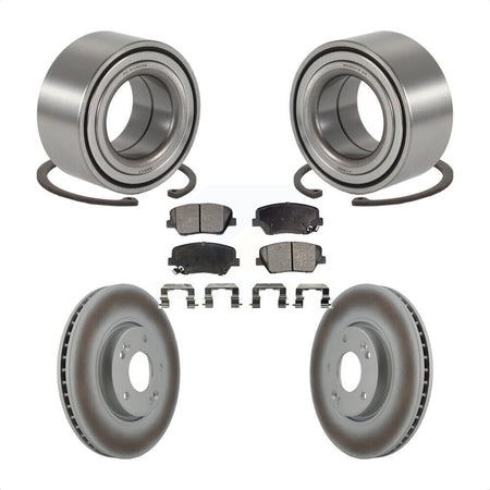 Front Wheel Bearing Coated Disc Brake Rotors And Pads Kit For 2014-2015 Kia Rondo KBB-129682