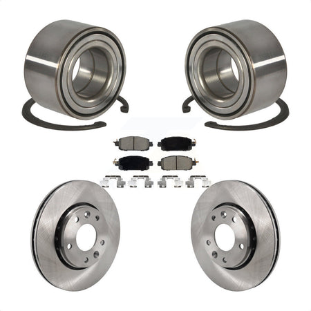 Front Wheel Bearing Disc Brake Rotor Pad Kit For Nissan Kicks SV SR with rear brakes KBB-129687