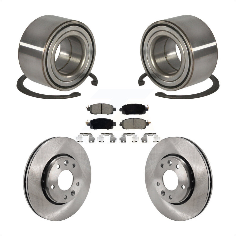 Front Wheel Bearing Disc Brake Rotor Pad Kit For Nissan Kicks SV SR with rear brakes KBB-129687