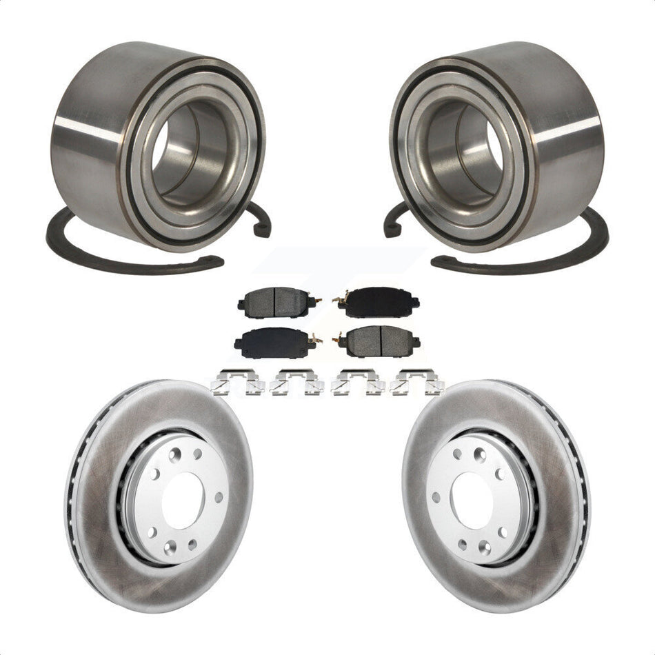 Front Wheel Bearing Coat Brake Rotor Pad Kit For Nissan Kicks SV SR with Disc rear brakes KBB-129692