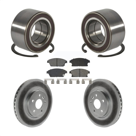Front Wheel Bearing Coated Brake Rotor Pads Kit For 2013-2017 Chevrolet Trax Buick Encore KBB-129695
