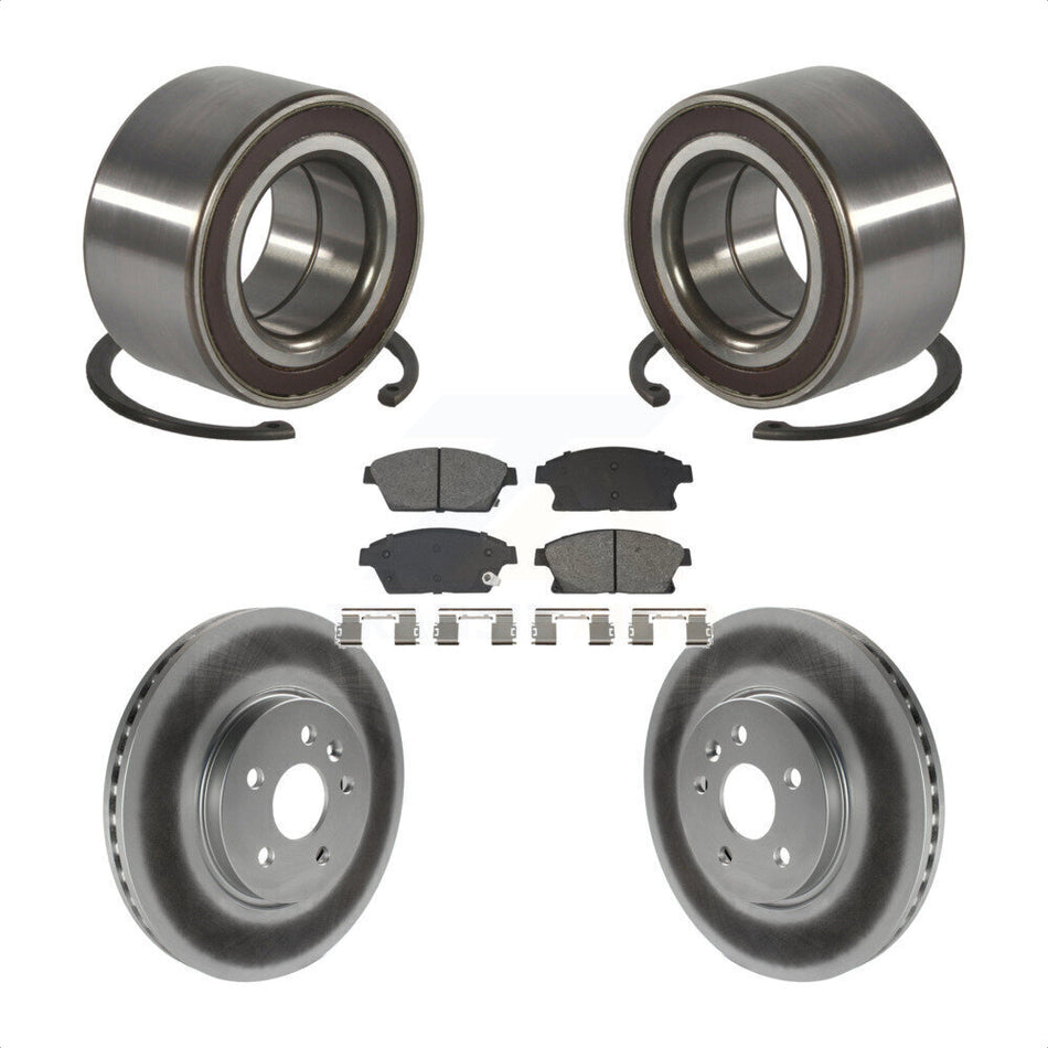 Front Wheel Bearing Coated Brake Rotor Pads Kit For 2013-2017 Chevrolet Trax Buick Encore KBB-129695