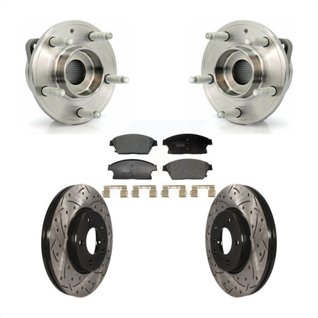 Front Hub Bearing Drill Slot Brake Rotor Pad Kit For Chevrolet Cruze Buick Verano Orlando KBB-129697