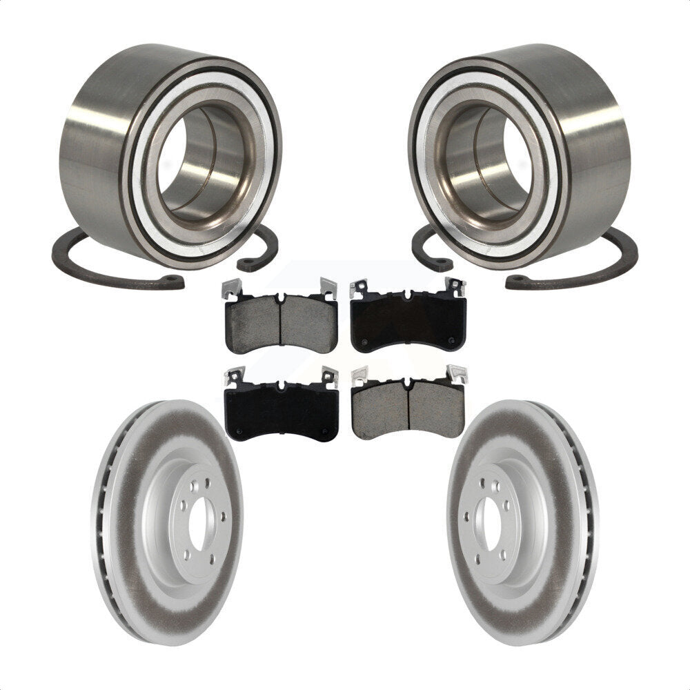 Front Wheel Bearing Coated Disc Brake Rotor Pads Kit For Land Rover Range Sport Discovery KBB-129716