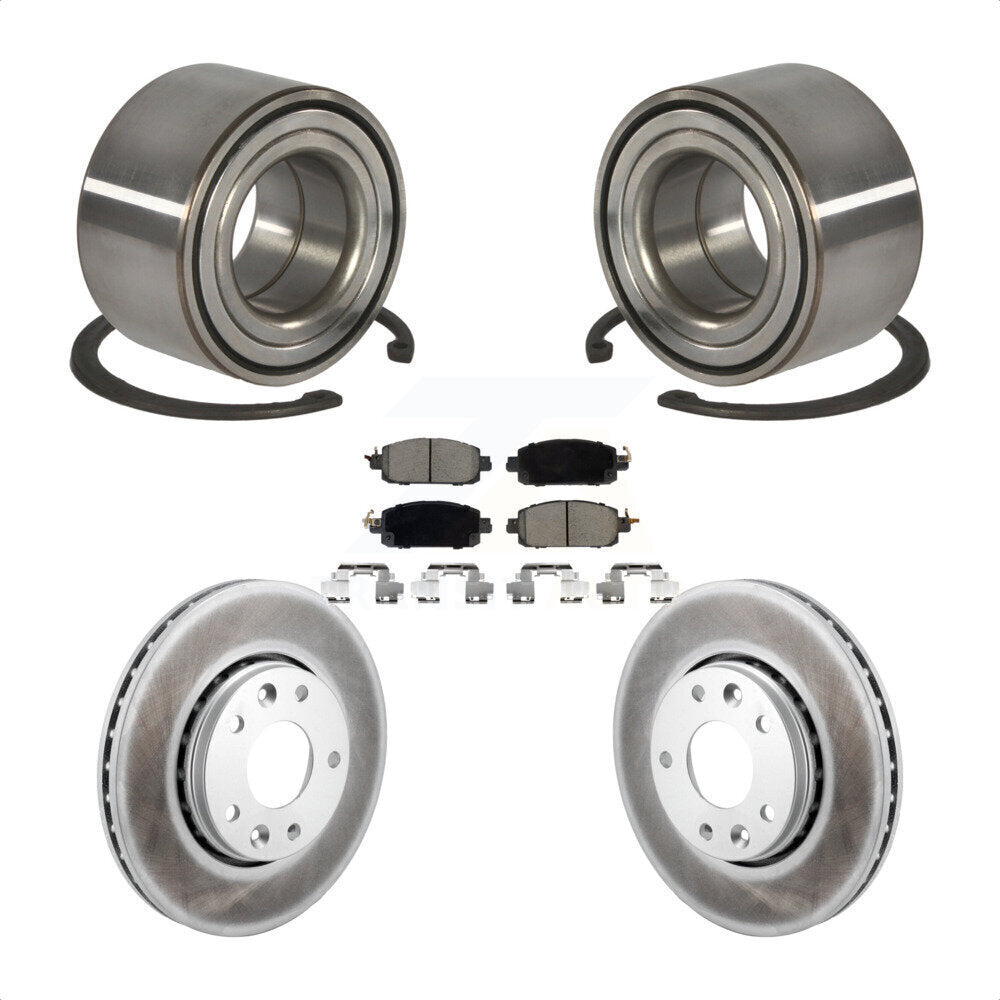 Front Wheel Bearing Coat Brake Rotor Pad Kit For Nissan Kicks SV SR with Disc rear brakes KBB-129718