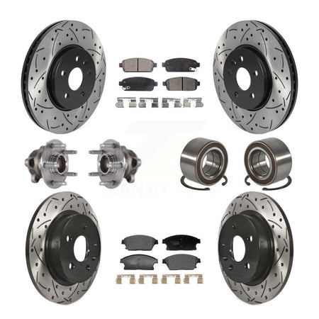 Front Rear Hub Bearing Coated Brake Rotor Pads Kit (10Pc) For Buick Encore Chevrolet Trax KBB-129775