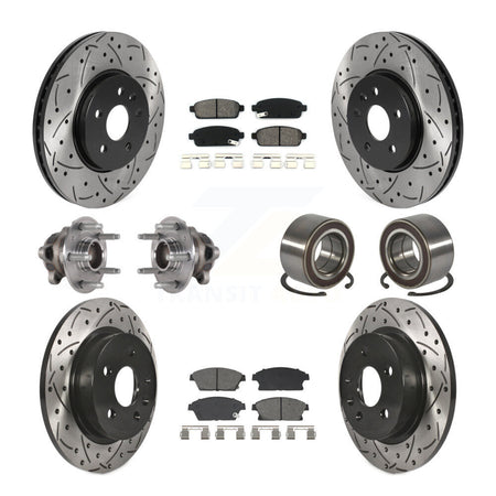 Front Rear Hub Bearing Coated Brake Rotor Pads Kit (10Pc) For Buick Encore Chevrolet Trax KBB-129783