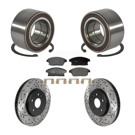 Front Wheel Bearing Coated Drill Slot Brake Rotor Pad Kit For Chevrolet Trax Buick Encore KBB-129791