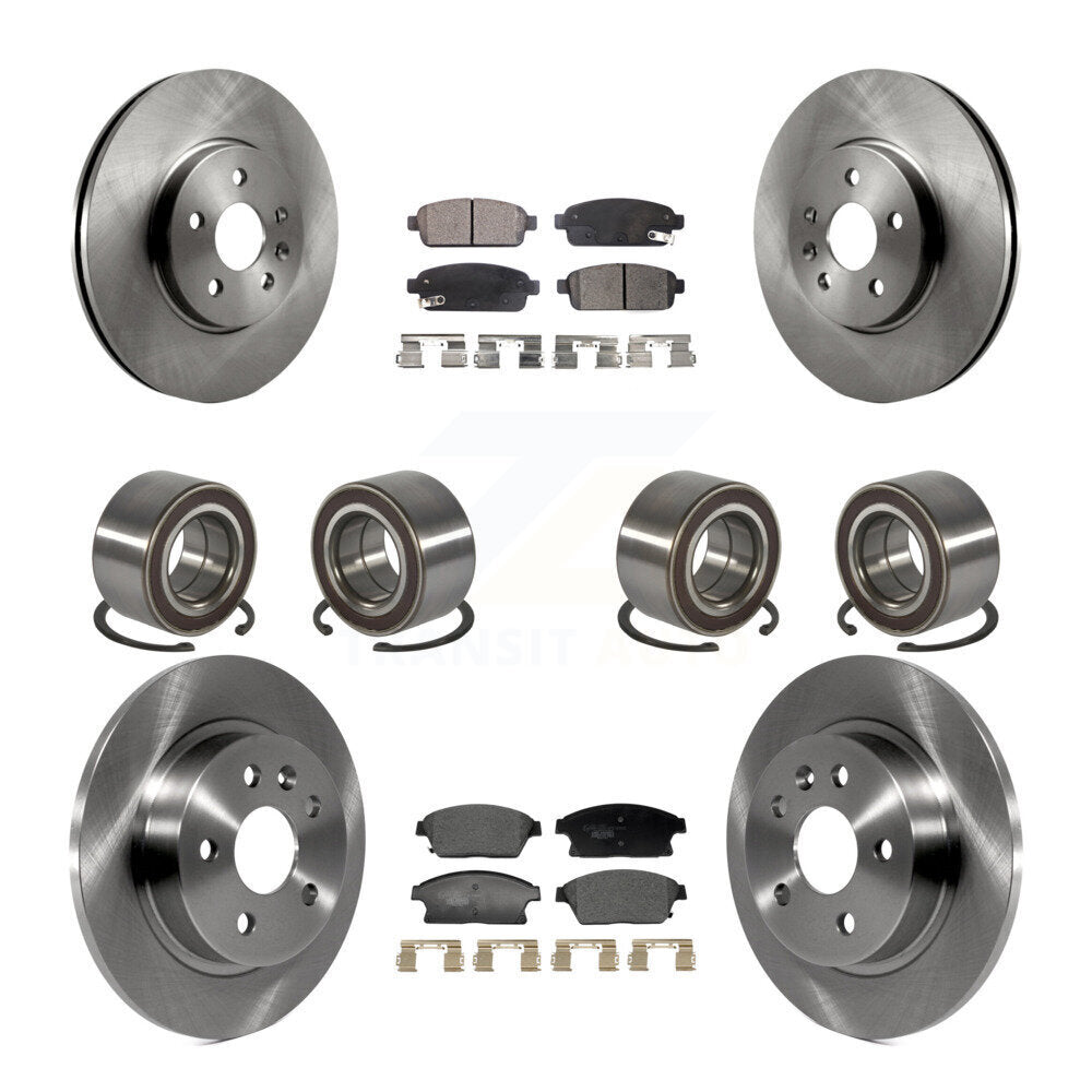 Front Rear Bearing Disc Brake Rotor & Pads Kit (10Pc) For Chevrolet Trax Buick Encore AWD KBB-129809