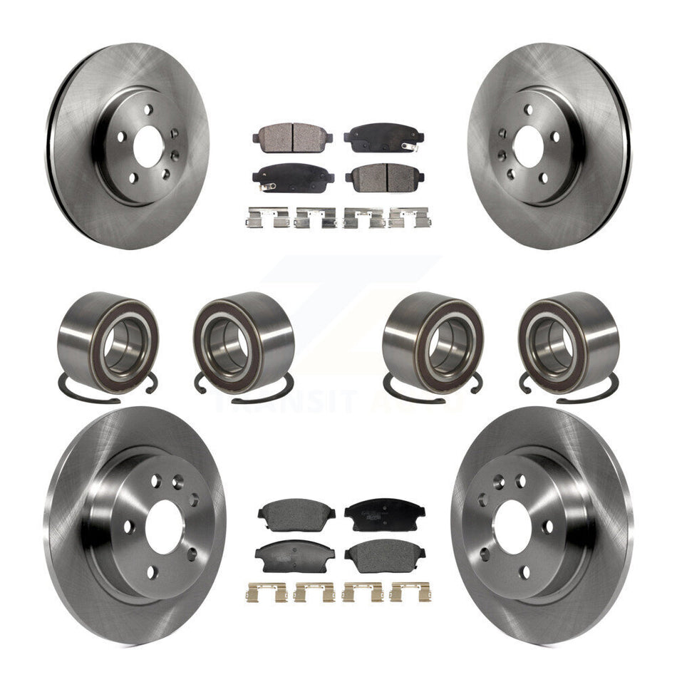 Front Rear Bearing Disc Brake Rotor & Pads Kit (10Pc) For Chevrolet Trax Buick Encore AWD KBB-129809