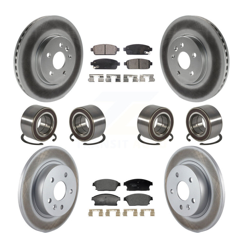 Front Rear Bearing Coated Brake Rotor Pads Kit (10Pc) For Chevrolet Trax Buick Encore AWD KBB-129818