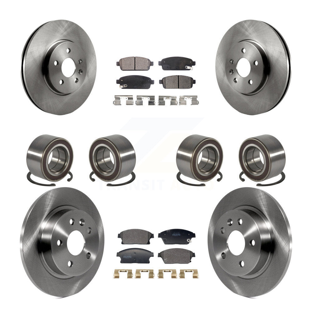 Front Rear Bearing Disc Brake Rotor & Pads Kit (10Pc) For Chevrolet Trax Buick Encore AWD KBB-129824