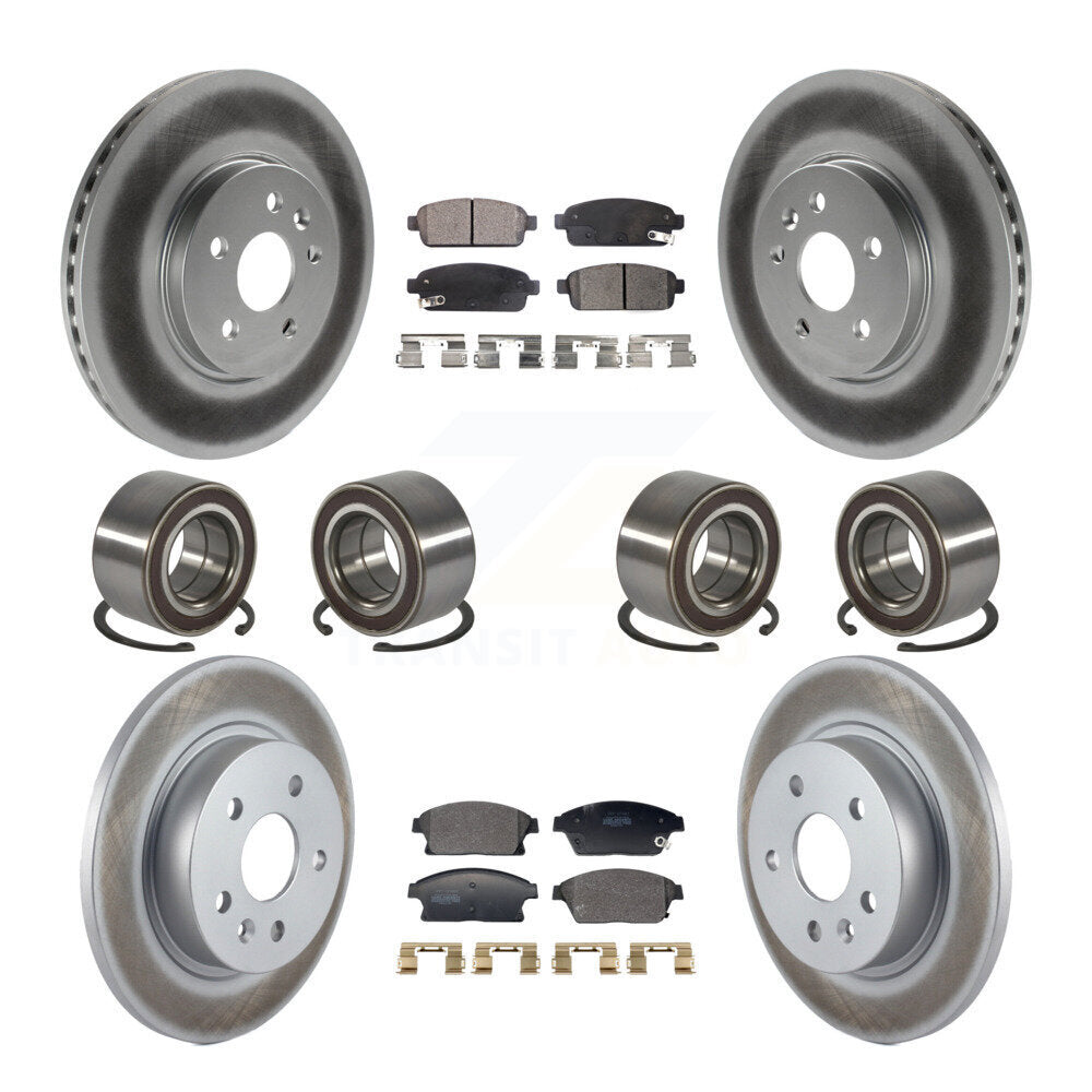 Front Rear Bearing Coated Brake Rotor Pads Kit (10Pc) For Chevrolet Trax Buick Encore AWD KBB-129826
