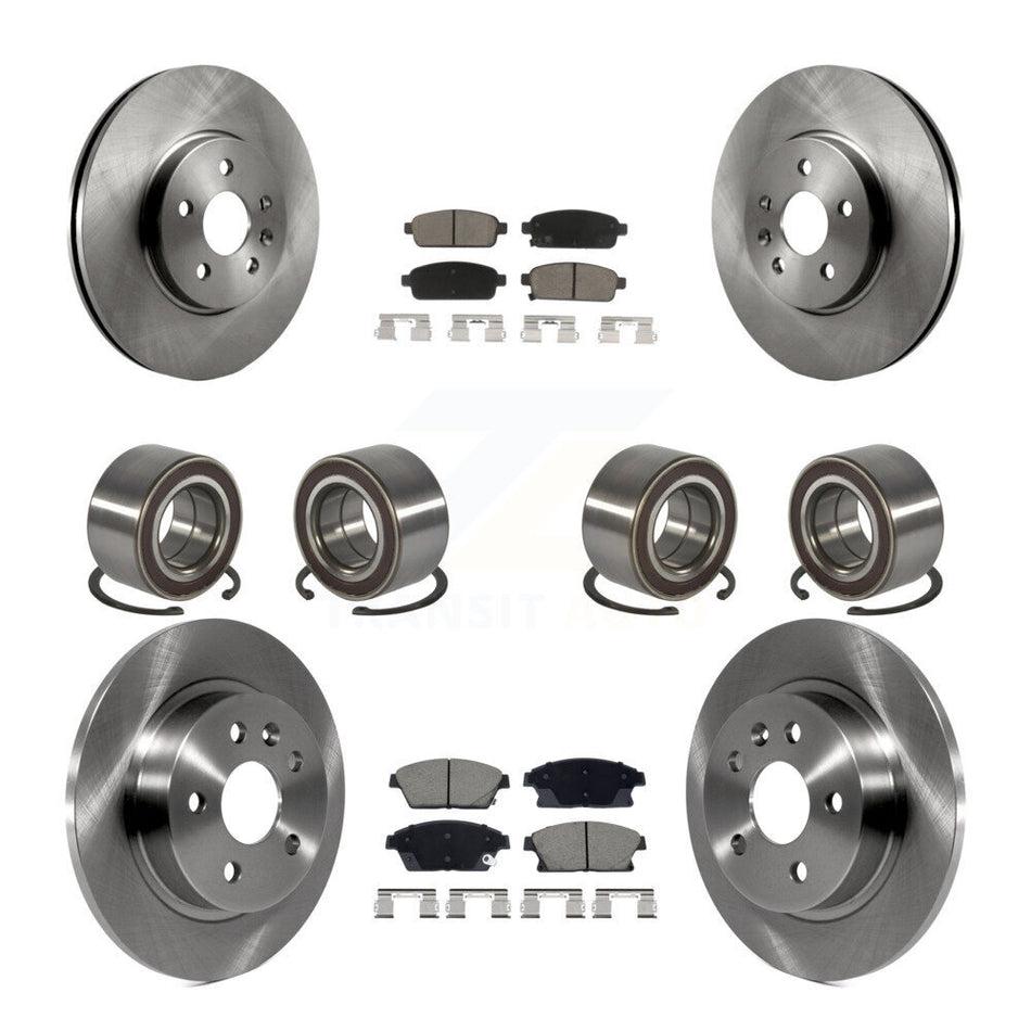 Front Rear Bearing Disc Brake Rotor & Pads Kit (10Pc) For Chevrolet Trax Buick Encore AWD KBB-129828
